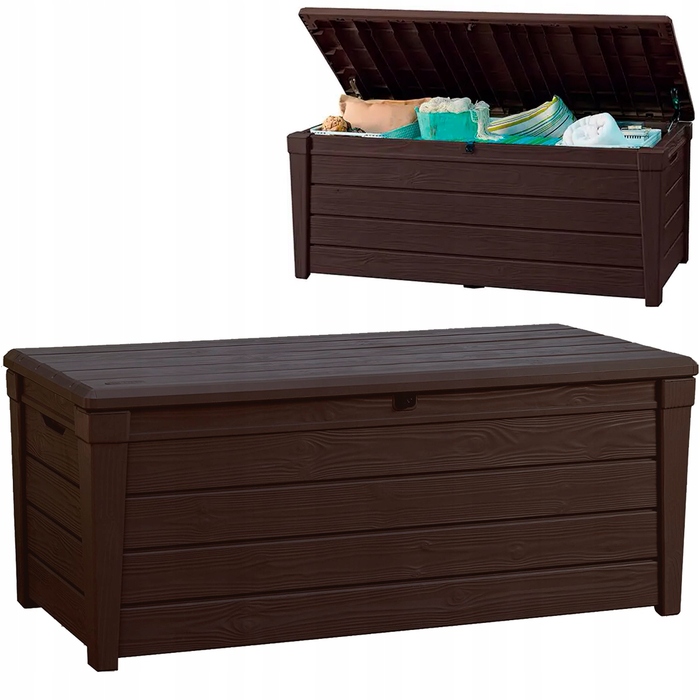 Садова скриня Keter BRIGHTWOOD STORAGE BOX 455 л, коричнева