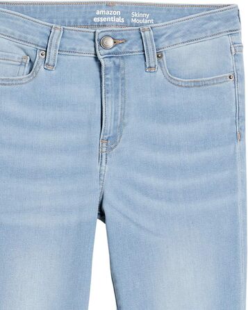 Джинси жіночі Amazon Essentials Skinny з еластичного деніму, висока посадка, колір - вицвілий синій (довжина 42)