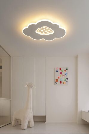 LED Ceiling Light for Kids' Room, 40CM Cloud Lamp LED Ceiling Light Dimmable with Remote Control 3000K-6000K 24W Kids' Lamp Ceiling Light for Kids' Room | Nursery | Bedroom | Living Room