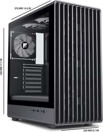 Корпус для ПК FOIFKIN K6: ігровий Mid-Tower з 6 PWM ARGB вентиляторами (3x140mm + 3x120mm) та Type-C (Чорний)