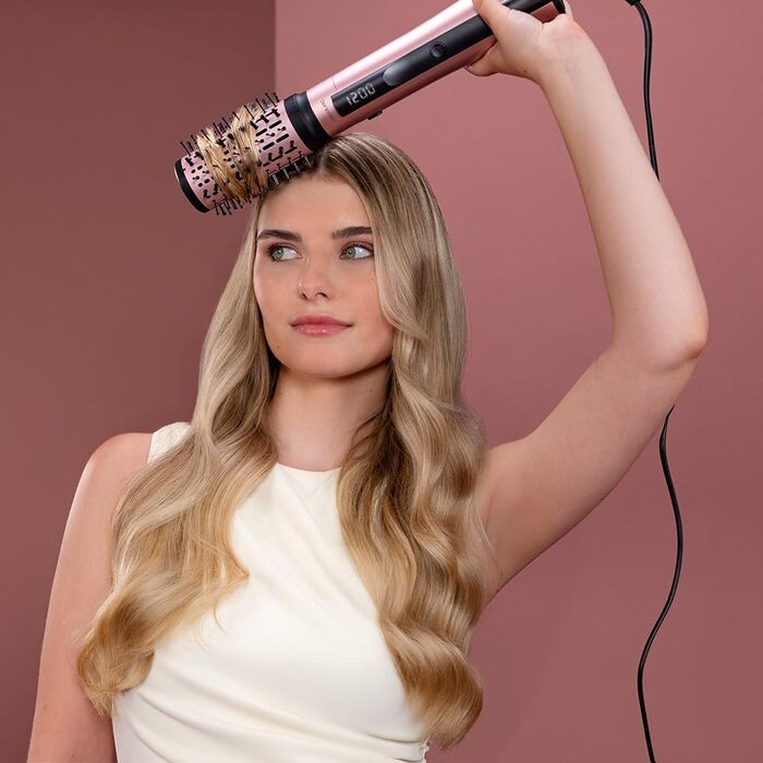 Cecotec AirBrush Gyro Elite: Ротаційна щітка для волосся з гарячим повітрям CeramicCare 5в1. 1100W, іонізація, 5 насадок, обертання, керамічне покриття, холодна насадка, 3 режими температури