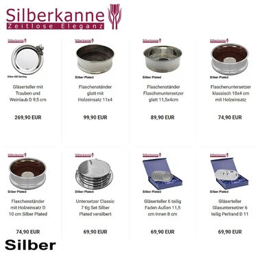 Преміум сріблястий двосторонній портсигар Silberkanne Frankfurt 6,5x9,5 см, високоякісне посріблення