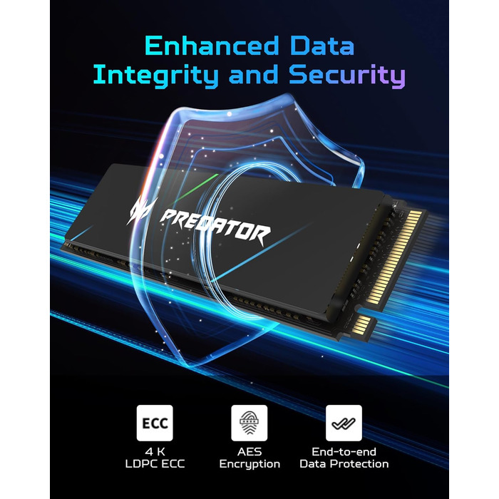 SSD Acer Predator GM7000 1TB NVMe PCIe Gen4 з DRAM Cache - Внутрішній SSD для ПК, Ноутбука, PS5