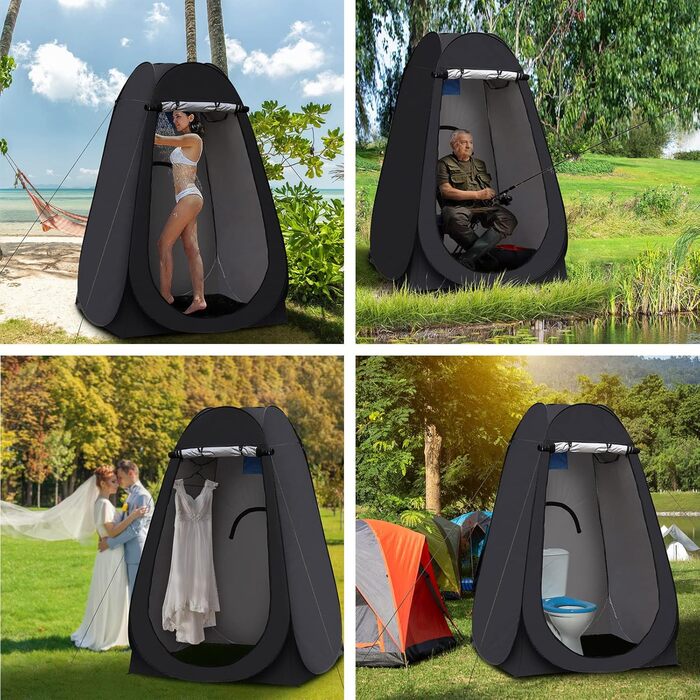 CLIPOP Portable Pop-Up Privacy Tent - Shower, Changing Room for Beach, Camping, Fishing, Hiking - Waterproof, UV Protection, with Carry Bag
