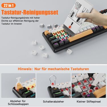 Набір для чищення гаджетів 22-в-1: навушники, телефони, клавіатури, камери, монітори, планшети, автоекрани. З щіткою та спреєм