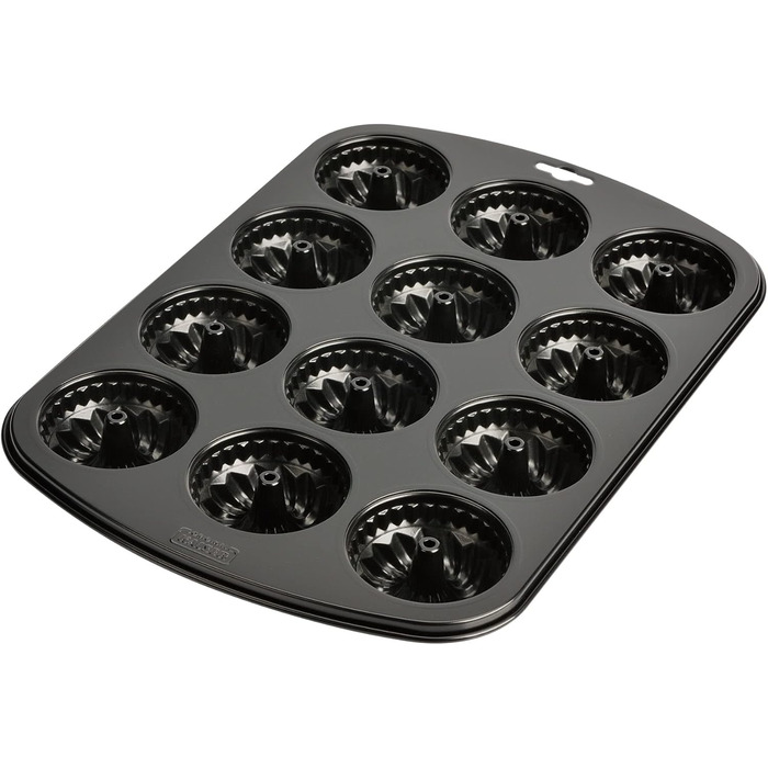 ORIGINAL KAISER Inspiration Gugelhupf Muffin Tin for 12 Muffins, Muffin Baking Sheet 38x27 cm, non-stick coated, Standard Size & Classic Mini Tartlets 6 Pieces, Tartlet Molds 10 cm
