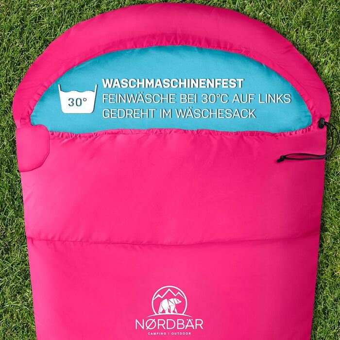 Дитячий спальний мішок для хлопчиків та дівчаток до 145 см | 100% бавовна | Мумійний, легкий та теплий | Outdoor, кемпінг [1200г] | Кольори: фіолетовий/бірюзовий (рожевий/блакитний)