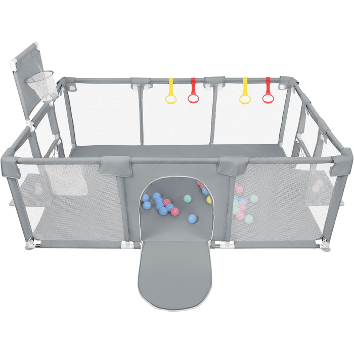 Лягувачка для цуценят з дверцятами, 180x120x66 см. Міцний загін для цуценят та маленьких собак з нейлону, легко миється, для використання в приміщенні та на вулиці.