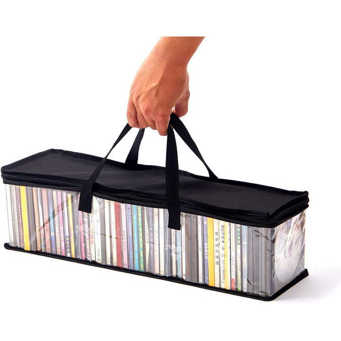 Imperius CD-сумка для зберігання, прозора водонепроникна PVC сумка з ручками, на 48 CD, для дисків, ігор, музики, книг, 2 шт.
