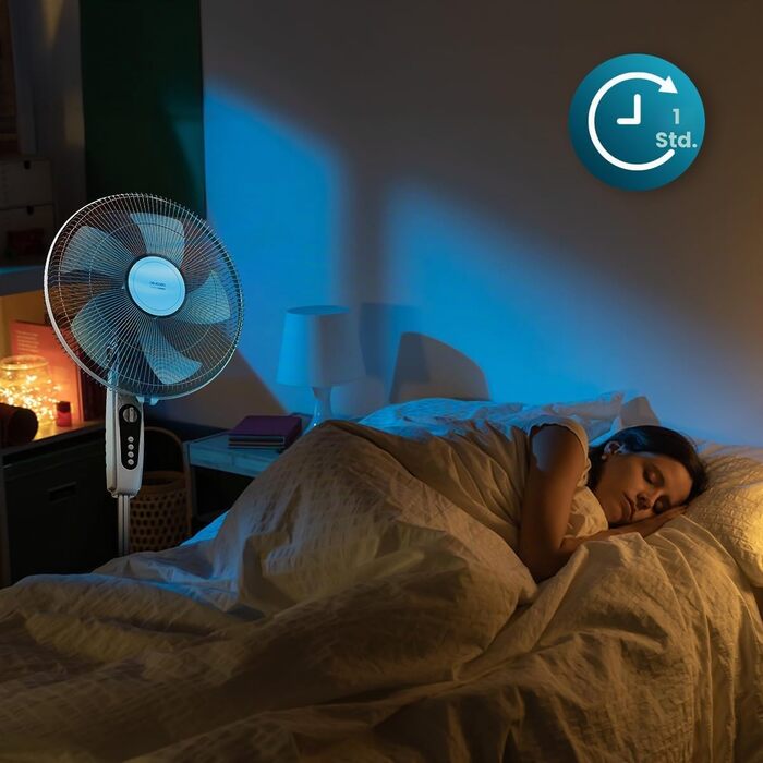 Вентилятор підлоговий Cecotec EnergySilence 515 MaxFlow White 40 см, 45 Вт, 3 швидкості, з коливанням та таймером