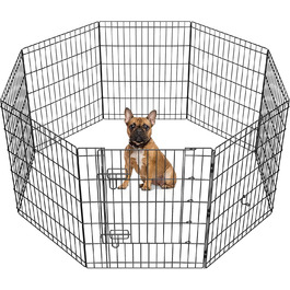 Вольєр для цуценят Yaheetech 8-секційний, 61x61 см з дверима, для собак, котів, кроликів