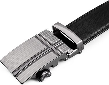 Чоловічий шкіряний ремінь на пряжці-защіпці (растубачка) 35 мм, чорний