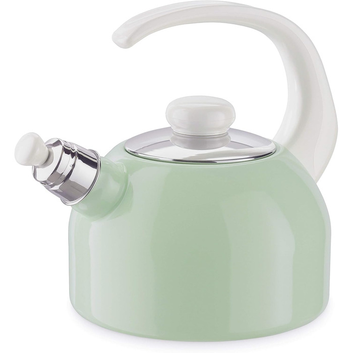 Riess, 0543-118, Flötenkessel Plus, CLASSIC- NILGRÜN, Capacity 2 Liters, triple enameled, Enamel, green, Induction