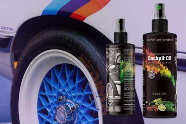 Cockpit CX Spray for cleaning and care of leather, faux leather, plastics, and rubber with jojoba oil, lemon oil, and carnauba wax (Original)