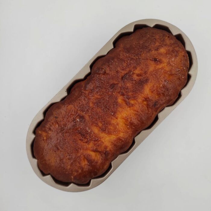 Форма для випікання Patisse 04503, для кексів, бріошів і хліба, плетена, литий алюміній, бежево-золота, 31x14x8 см