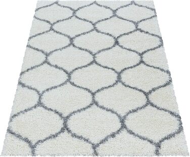 Килим HomebyHome Shaggy 160 см - високий ворс, скандинавський стиль, м'який та пухнастий. Підходить для вітальні, спальні, кухні, коридору. Розмір 80 x 150 см (ковзанка). Колір: кремовий