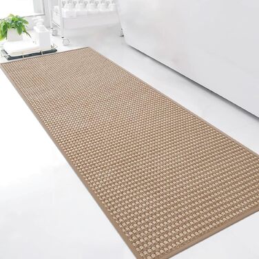 Килимок для ванної кімнати Badteppich Chenille, протиковзкий та вологопоглинаючий, 50 x 150 см, коричневий