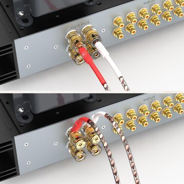 Акустичний кабель Tertullus VS903 Hi-Fi 2.5м, мідний OFC 17AWG (1.0 мм²) з банановими роз'ємами (B-B), преміум-якість