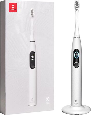 Oclean X Pro Elite: Електрична звукова зубна щітка з 7 насадками, тримачем та чохлом для подорожей, чорна