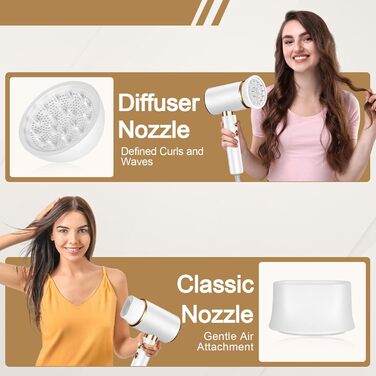 Професійний фен LURICO 2400W з іонізацією, 3 температурні режими, з насадкою-дифузором для салонного та домашнього використання