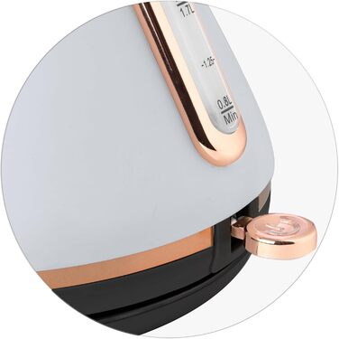 Елегантний електрочайник Berdsen BD-701 з термометром, 1.7L (сірий)