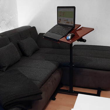 Relaxdays Adjustable Height Laptop Table Wood