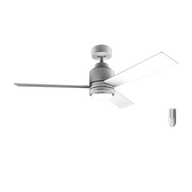 Стельовий вентилятор Cecotec EnergySilence Aero 4850 з підсвічуванням, 48 дюймів, 3 лопаті, пульт ДУ, DC-мотор, 6 швидкостей, режими зима/літо, 30 Вт, білий