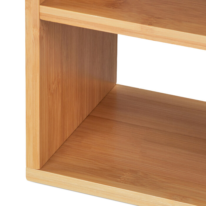 Relaxdays Bamboo Shelf with 6 Compartments