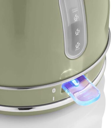 Swan Retro Electric Kettle - 1.8L, Vintage Design, Automatic Shut-Off, Cordless, BPA-Free Stainless Steel, 3000W, Green