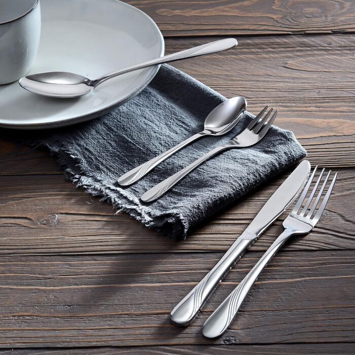 GRÄWE Stainless Steel Cutlery Set for 6 People, 30-Piece Table Cutlery Set, Nickel-Free, Rust-Proof, Hand-Polished, Dishwasher-Safe - Stralsund Series
