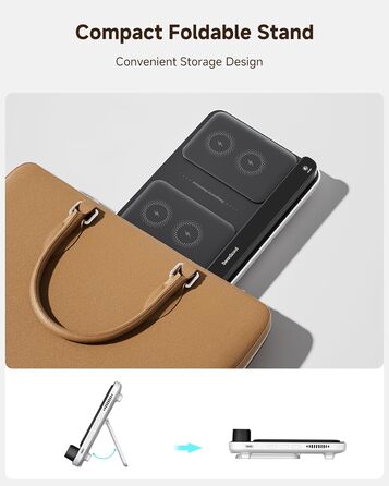 Двопортова індукційна зарядка SwanScout 504 для 2 телефонів (30W) - iPhone, Samsung, AirPods, Galaxy Buds