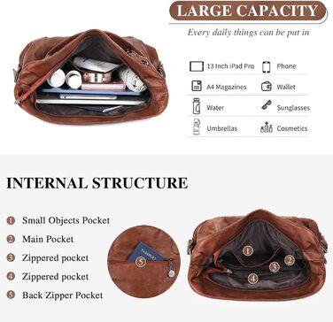 Сумка жіноча VINBAGGE з PU шкіри, шопер, коричнева (G-braun) для офісу та на кожен день