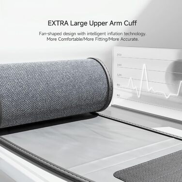 Тонометр Yuwell для вимірювання артеріального тиску та пульсу | 2 користувачі, 74x2 пам'ять, велика манжета (22-45 см), дисплей 3.8', подвійне живлення (YE670A)