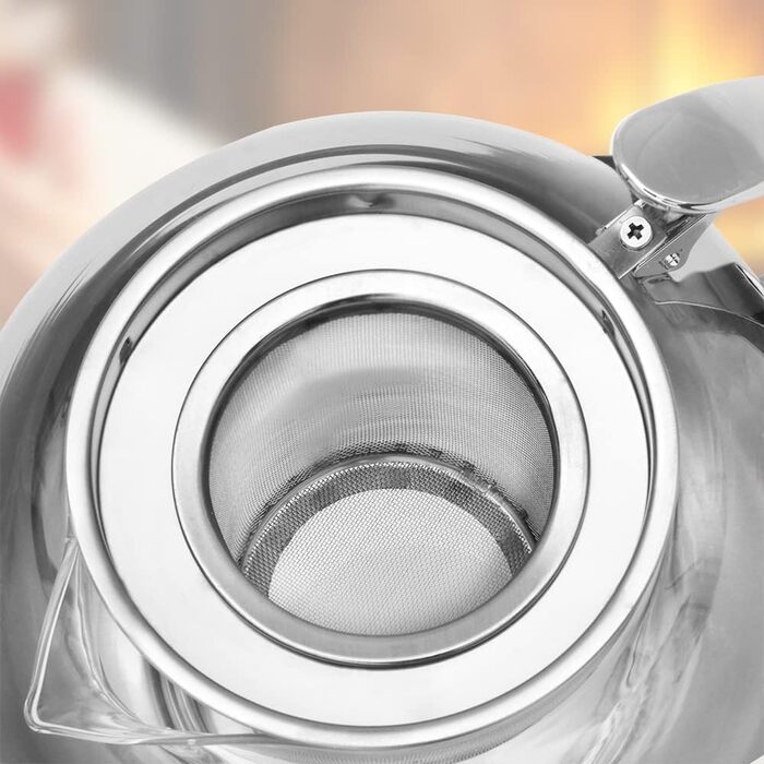 Скляний чайник MONZANA з вийманим ситом з нержавіючої сталі, термостійке боросилікатне скло, 1.2 л