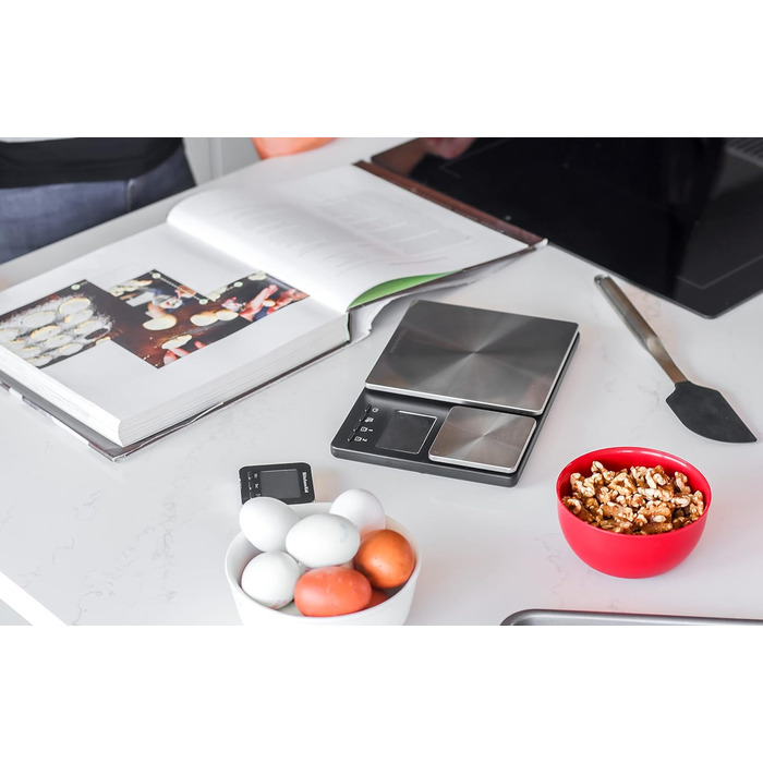 Кухонні ваги KitchenAid Digital з двома платформами, 5000г - 500г, чорний колір, з таймером