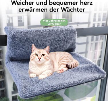 Ліжко для кота на батарею, плюшеве, сіре, 45x30 см