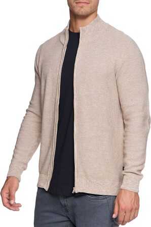 Чоловічий кардиган Indicode INWestmoon з коміром-стійкою | Тонкий в'язаний кардиган з бавовняної суміші (3XL, Кукурудзяний колос)