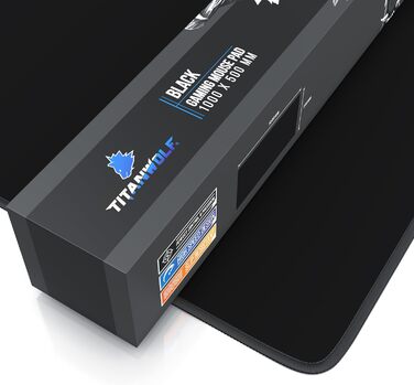 Килимок для миші TITANWOLF XXL 900x400 мм - чорний, для геймінгу, великий розмір