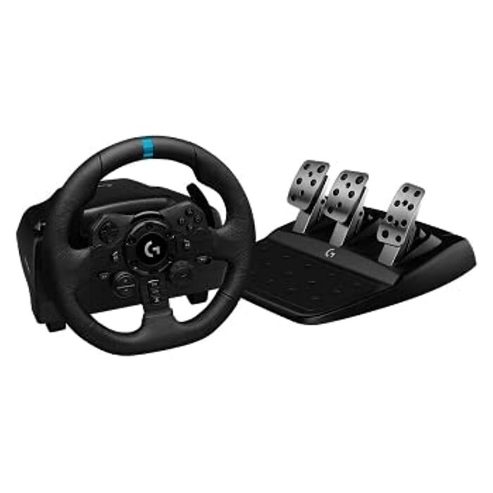 Руль Logitech G923 TRUEFORCE з педалями для Xbox Series X|S, Xbox One та PC, з реактивним педалем та системою подвійного зчеплення, чорний