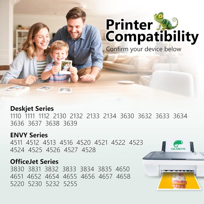 Картриджі для принтера COLORETTO 302 XL для HP Deskjet 3630, 3633 та HP Envy 4520, 4522, збільшений об'єм