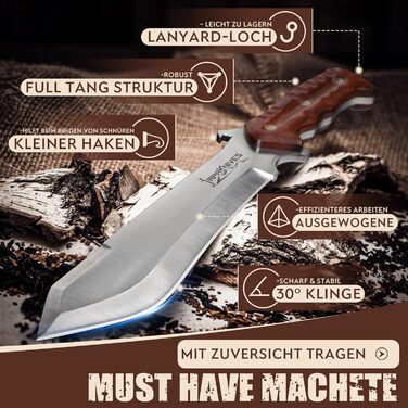 Мачете Japaknives із сталі M390 – великий тактичний ніж для бушкрафту, кемпінгу та полювання, фултанг, товщина леза 5 мм, для саду та виживання