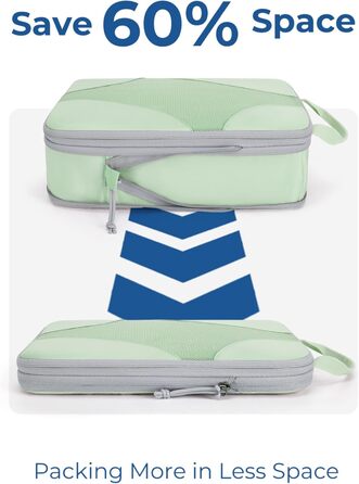 BAGSMART Набір органайзерів для одягу 6 шт. Packtaschen, компресійні кубики для подорожей, мішки для брудної білизни, рюкзак, валіза