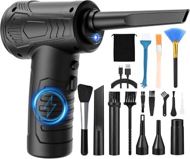 Електричний пилосос для повітря Faburo: 3 швидкості, 51000 об/хв, LED-підсвічування, USB-зарядка, для авто, дивана, офісу