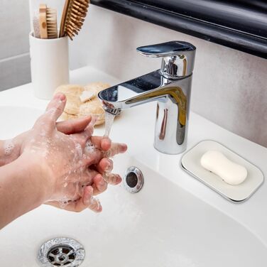 Набір з 2 мисок для мила з піддоном: милотримач для душу, мильниця для ванної кімнати та кухні