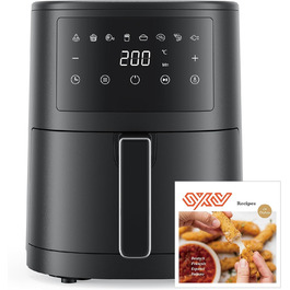 Фритюрниця повітряна Innsky 3.5L, 8-в-1, 1500W з LED-сенсорним екраном, чорна