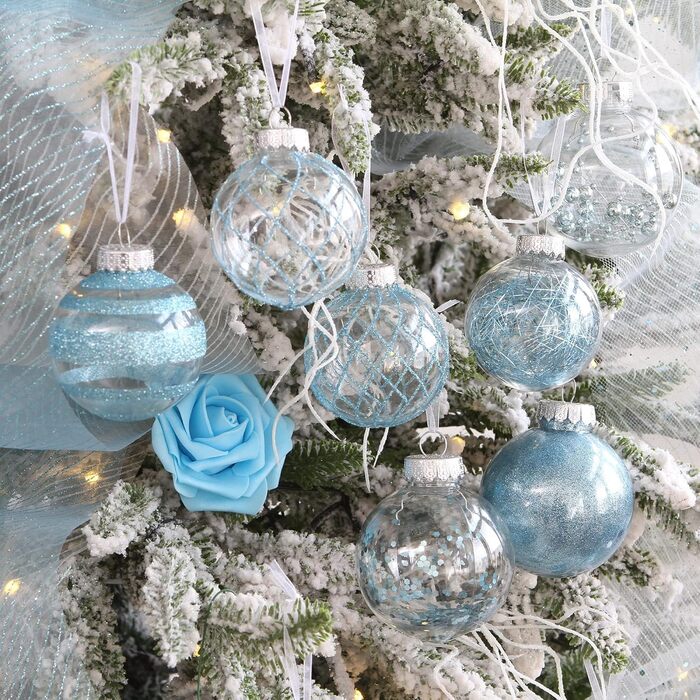 Набір прикрас для ялинки Sea Team 60 мм, 30 шт., блакитний