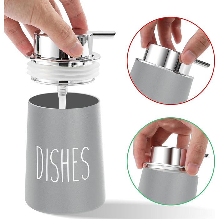 Набір аксесуарів для ванної кімнати FEILANDUO (4 шт.), сірий: мильниця, дозатор мила, тримач для зубних щіток