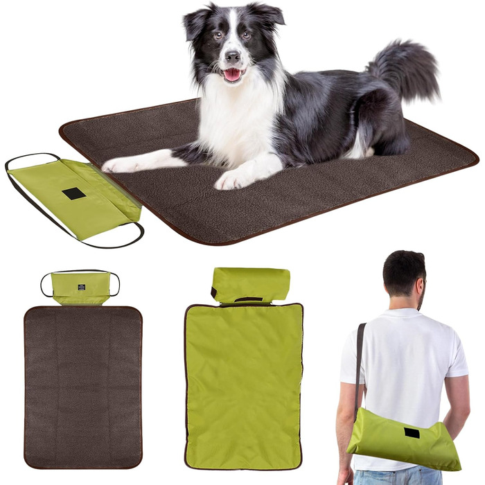 Складана водонепроникна ковдра для собак на прогулянку - килимок для собак Outdoor, 100 x 70 см, нековзний - ковдра для домашніх тварин, собак, цуценят, котів