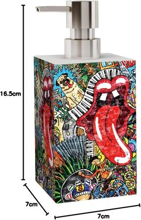 Дозатор для мила | Широкий вибір стильних дозаторів для мила | Сучасний дизайн | Акцент для будь-якої ванної кімнати (Графіті)