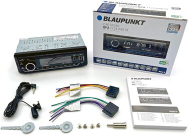 Автомагнітола Blaupunkt BPA 1124 DAB+ Bluetooth, 1-DIN, 200 Вт, 2xUSB, Aux, мультиколір, гучний зв'язок